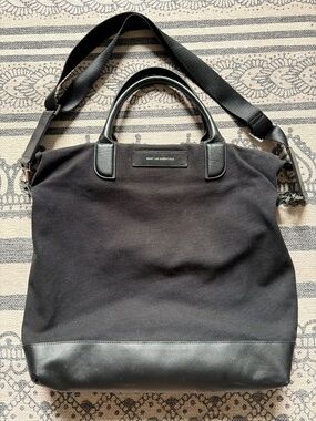 WANT Les Essentials de La Vie - leather & canvas tote O'Hare - laptop